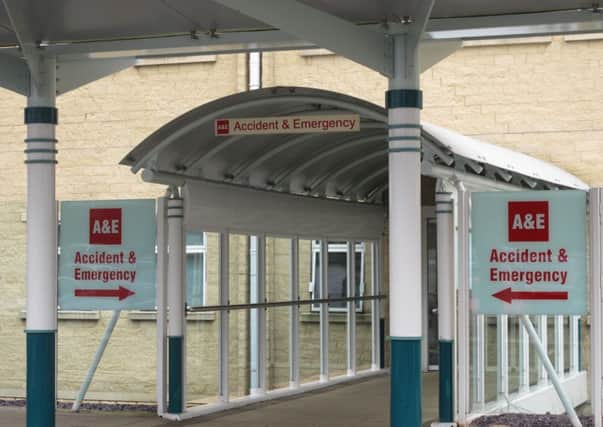 The accident and emergency entrance at Calderdale Royal Hospital
