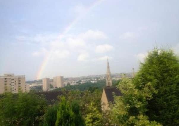 Courier reader Mark Fennelly sent in this picture of a rainbow over Halifax via Twitter today