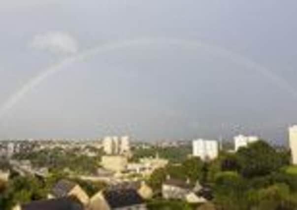 Reader Craig Johnston Tweeted us this  photo of this morning's rainbow over Halifax