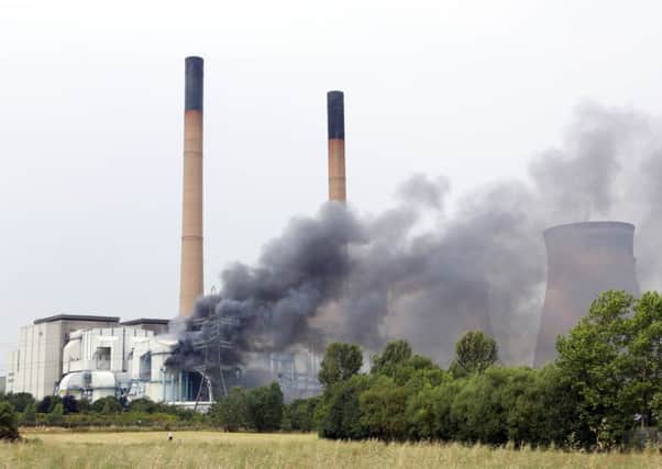 Picture shows fire at Ferrybridge power station near Castleford West Yorkshire, which has set on fire. Pictures rossparry.co.uk / Steven Schofield