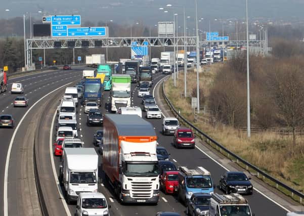 Delays on M62 after accident