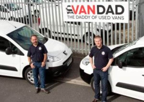 Paul Bulmer and Steve Taylor at the new Boroughbridge base of their van sales firm, VanDad. (S)