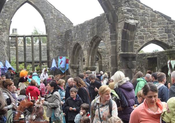 Crowds at Heptonstall Festival.
