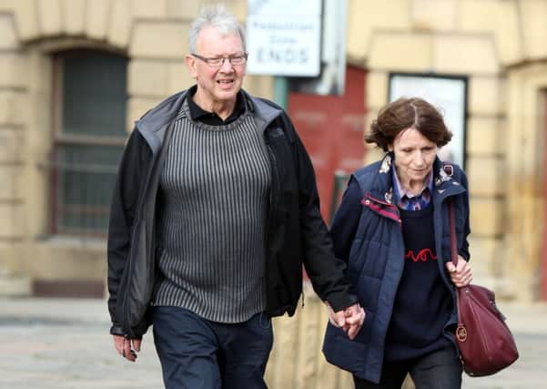 Picture shows Trevor Lewis, 59 arriving at Bradford Crown Court