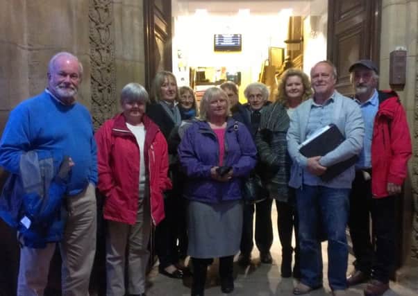 Todmorden residents celebrate Calderdale Council's planning committee decision to refuse a four tower wind turbine at Inchfield Moor
