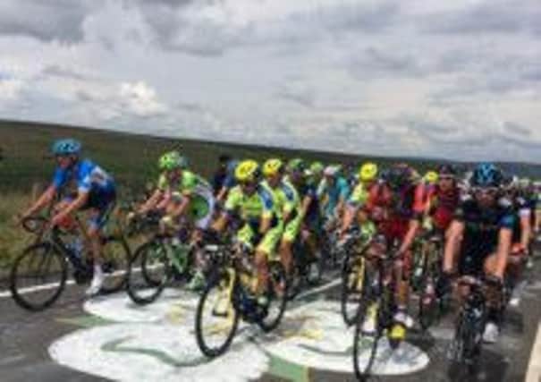 Lisa Foers tweeted this photo of cyclists in Calderdale during the Tour de France