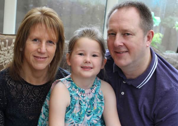 Sarah and  Mick Hanks with theri five year old daughter Isabella who was born with the help of IVF.