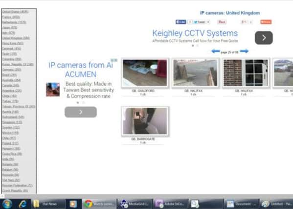 Screenshot of the Russian website broadcasting two Halifax homes
