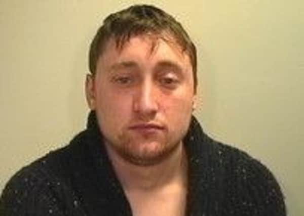 Jailed: Aaron Halcrow, of of Gaukroger Lane, Halifax, has been jailed for five years for sexual assault, burglary and breaching a suspended sentence