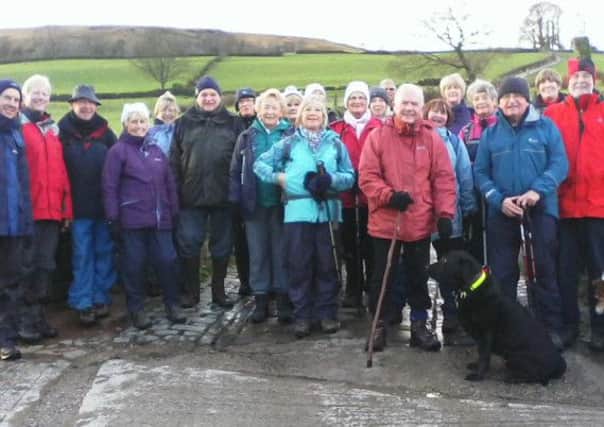 Calderdale Healthcare Walking Group on their Christmas ramble in the Calder Valley