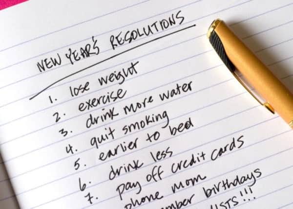 New Year's Resolutions, list of items