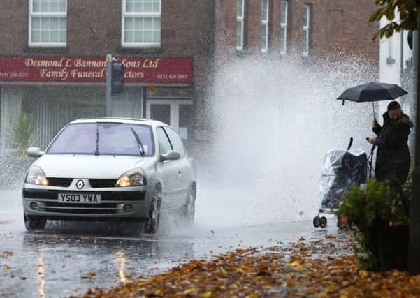 Scores of sopping-wet pedestrians have complained to police after being splashed when motorists drove through puddles, figures show.