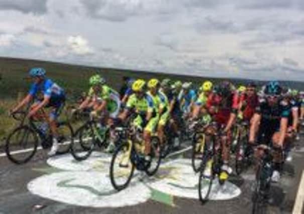 Lisa Foers tweeted this photo of cyclists in Calderdale during the Tour de France