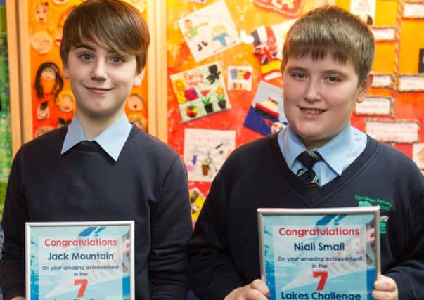 Jack Mountain and Niall Small, from Carr Green School, have been completing the 7 Lakes Challenge