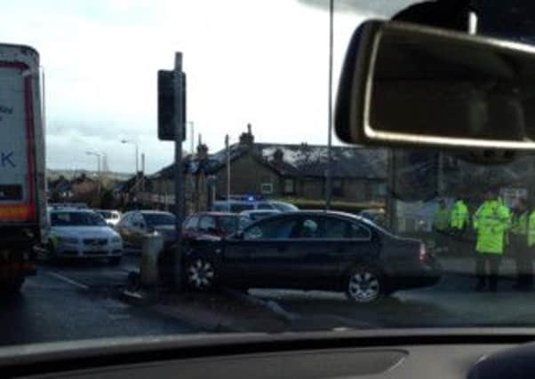 Courier twitter follower @JXR1983 tweeted this image of the scene at Hipperholme traffic lights