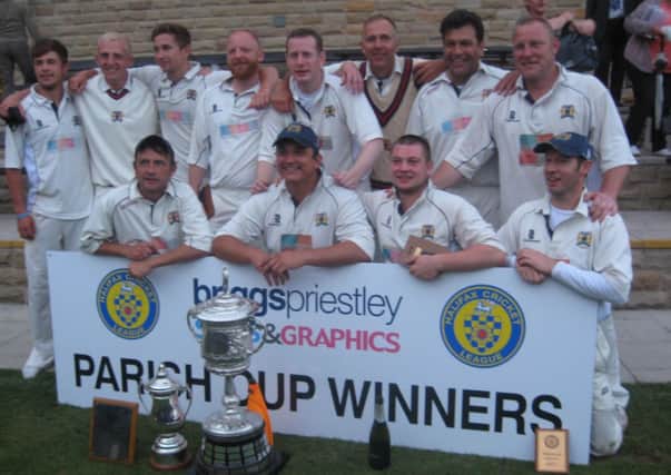 Copley after their 2014 Parish Cup final success