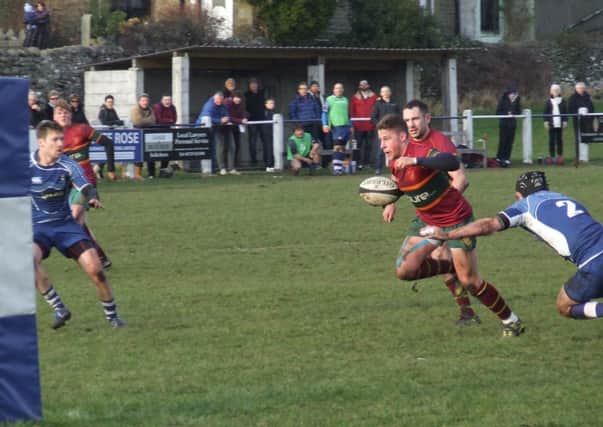 Heath v North Ribblesdale
Dom Walsh on his way to the try line