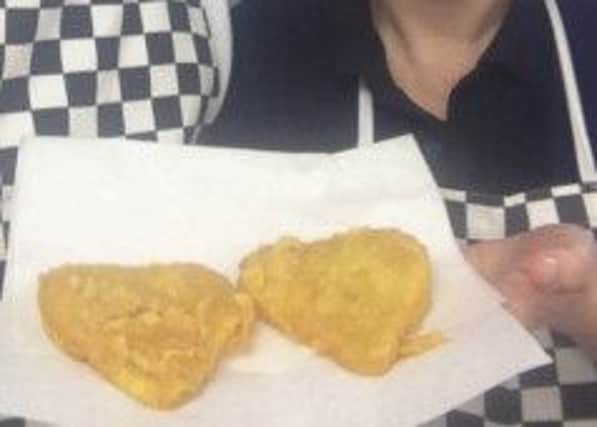 Ian and Sue's heart-shaped St Valentines Day fritters