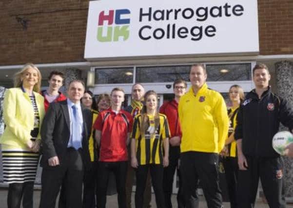 Harrogate Town AFC and Harrogate College have formed a partnership (s).