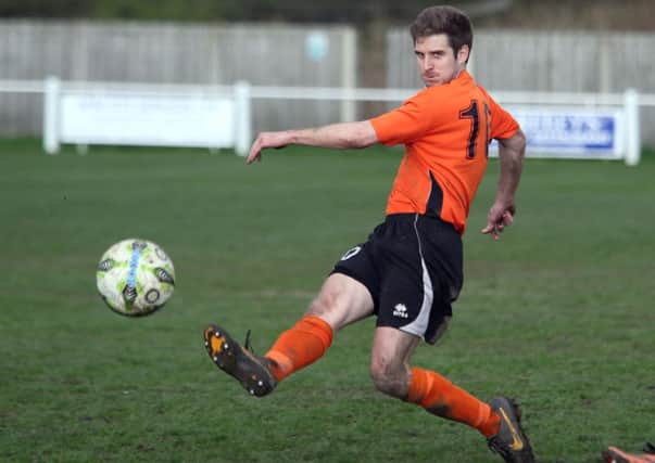 Actions from the game, Brighouse Town v Worksop Parramore, at St Giles Road. Pictured is Tom Matthews
