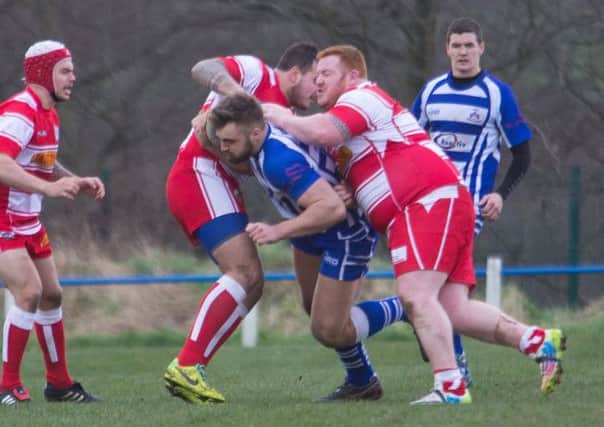Actions from Siddal v East Leeds, at Chevinedge. Pictured is Tom Garrett