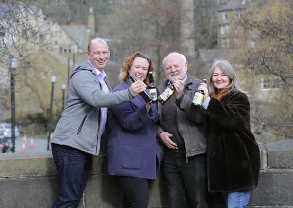 Preparing of the Hebden Bridge Beer Festival are Martin Ogley, Amy Leader, Phil Kennedy and Sue Cooper.