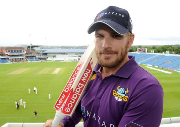 Aaron Finch at Headingley ready for his debut for Yorkashire on nfriday in the Narwest T20Bash