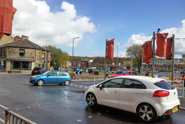 New road layout at Huddersfield Road in Brighouse town centre. Picture by Steven Lord
