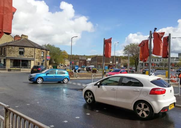New road layout at Huddersfield Road in Brighouse town centre. Picture by Steven Lord
