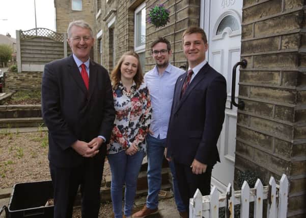 Hilary Benn and Josh Fenton-Glynn meet first time home buyers Danny and Sarah at Hove Edge.