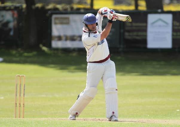 Actions from the game, Barkisland v Elland, cricket at Barkisland.Pictured is Jamie Summerscales