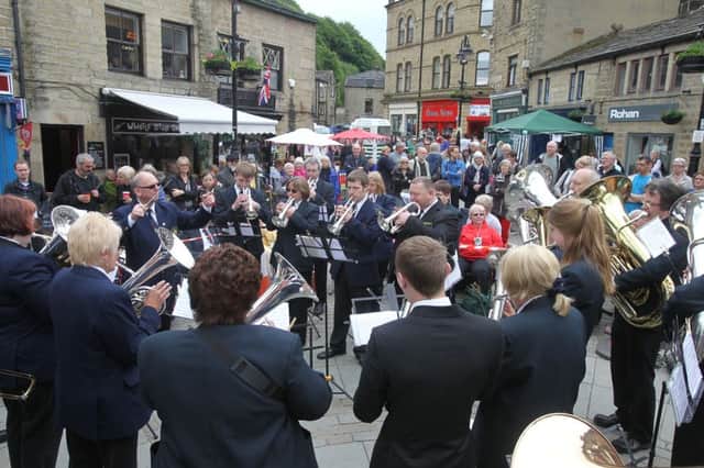 Clifton and Lightcliffe Band perform at the Hebden Bridge brass band marching contest in St George's Square last year