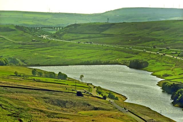 Booth Wood Reservoir  by the M62 near Ripponden.