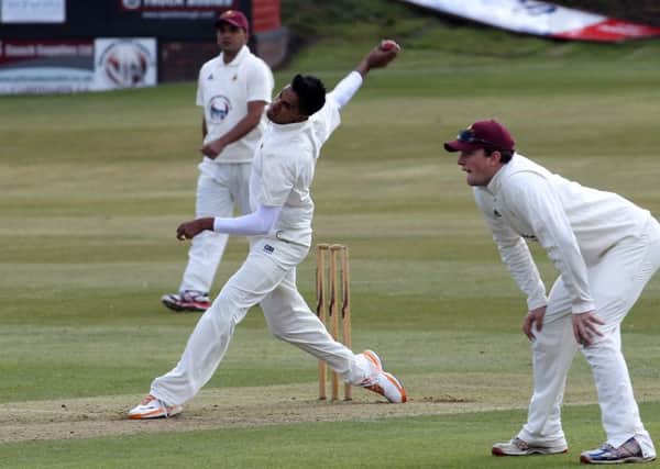 Actions from Lightcliffe v Bradford and Bingley, cricket at Lightcliffe CC.
Pictured is Moin Ashraf.