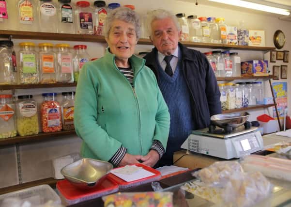 Shelagh and Robert Jones, who run Bob's Sweet Stall in Brighouse Market