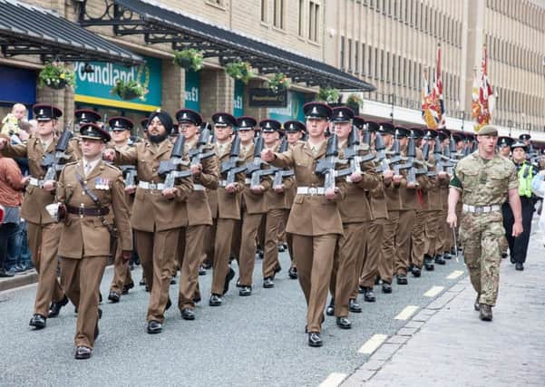 Yorkshire Regiment marched through Halifax