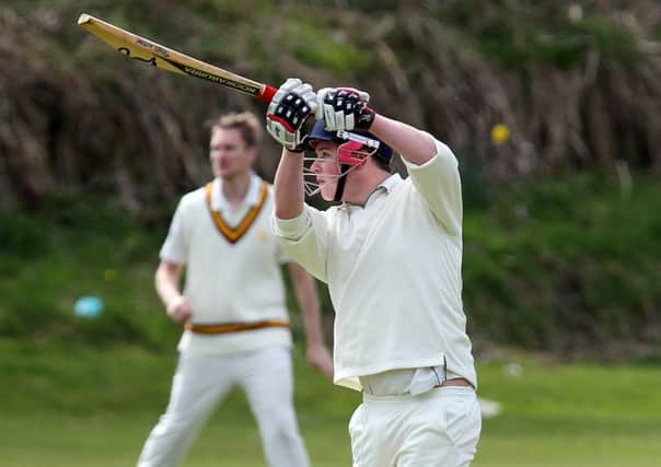 Actions from the game, Sowerby Bridge CC v Thorton at Walton Street.
Pictured is Josh Hutchinson for Thornton.