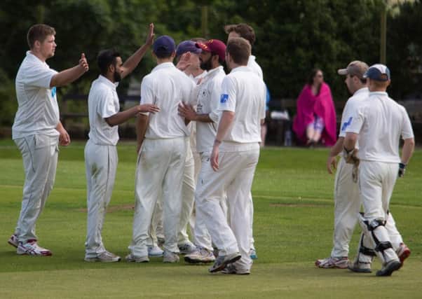 Actions from Warley v Booth, cricket, at Warley CC. Pictured is Warley celebration