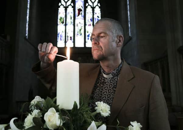 Father Paul Webb at St Martin's Parish Church, Brighouse, where the minute's silence will be observed for the victims of the Tunisia Attack.