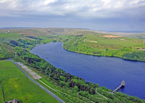 Scammonden Reservoir  by the M62 near Ripponden in West Yorkshire  Picture by Tony Johnson