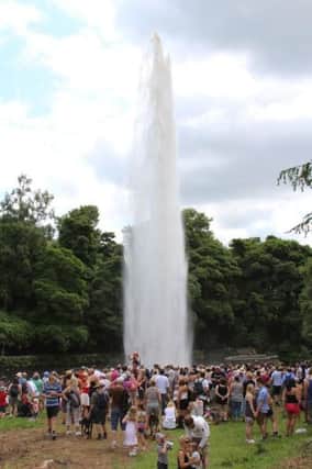 Castle Carr, Booth, will turn on its fountain - reaching over 100ft in the annual event organised by Rotary of Halifax