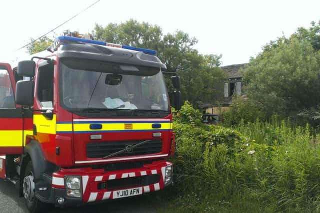 Fire at a semi-detached house on Old Ripponden Road, Ripponden