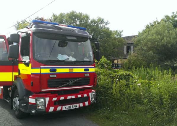 Fire at a semi-detached house on Old Ripponden Road, Ripponden