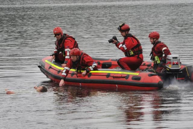 Firefighters film the new 'Cold Water Kills' campaign video