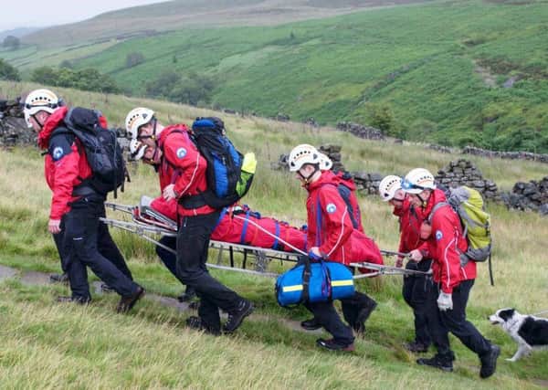 Calder Valley Search and Rescue Team rescue a woman from Bronte Waterfalls, Stanbury. Picture by Calder Valley Search and Rescue Team