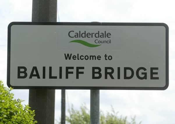 Bailiff Bridge sign on Bradford Road