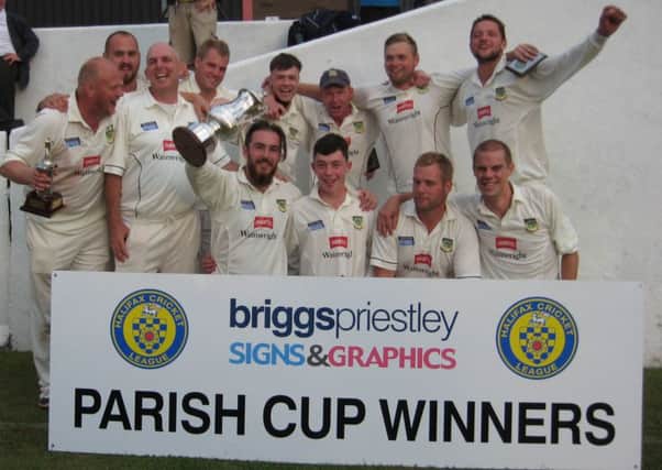 Triangle celebrate with the Parish Cup