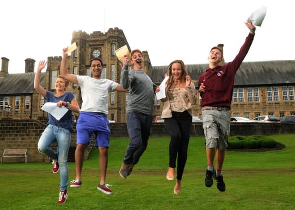 A-level results day 2015.