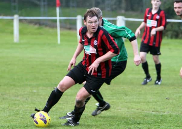 Actions from the game, Ovenden WR v Golcar Utd at Natty Lane,
pictured is Steve Fullard