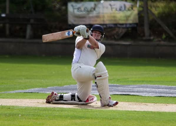 Actions from the cricket, Copley v Queensbury, at Copley CC. Pictured is Chris Dennison